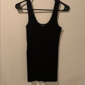 Express black sequin tank top